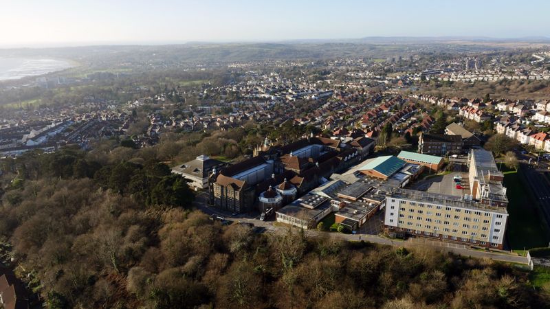 Townhill Campus aerial view, Uplands, Swansea, Cooke & Arkwright