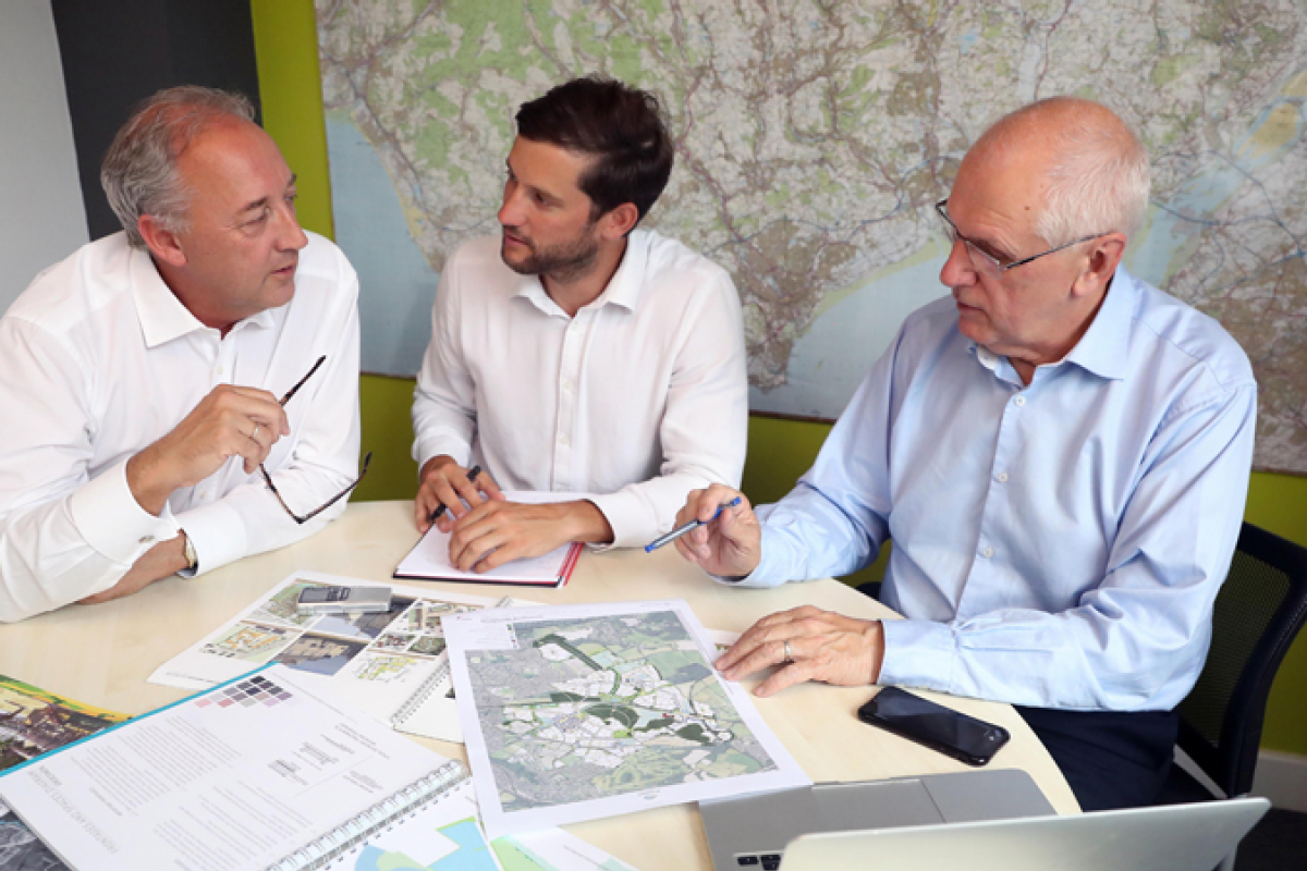 Cooke & Arkwright Managing Director Andrew Gardner with Robert Evans and Michael Lawley 