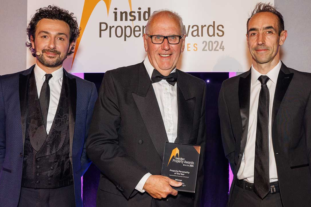 Mike Lawley at Property Awards reviewing Property Personality of the Year 