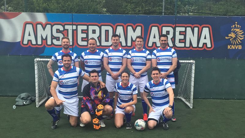 Telereal Trillium 5 a side football Cooke & Arkwright team