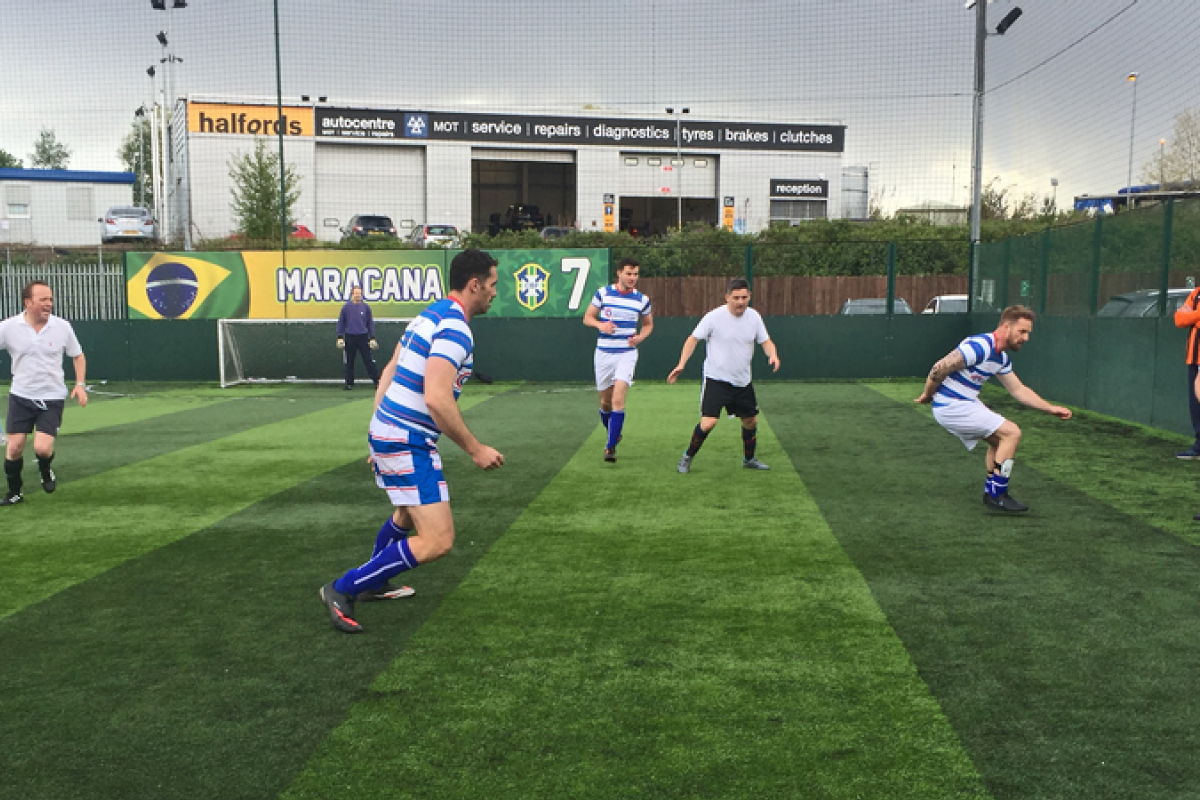 Telereal Trillium 5 a side football Cooke & Arkwright team