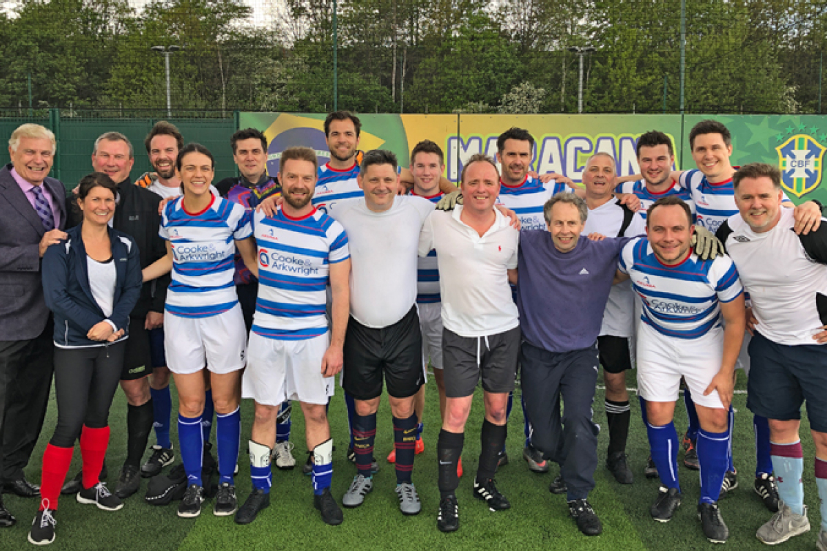 Telereal Trillium 5 a side football Cooke & Arkwright team