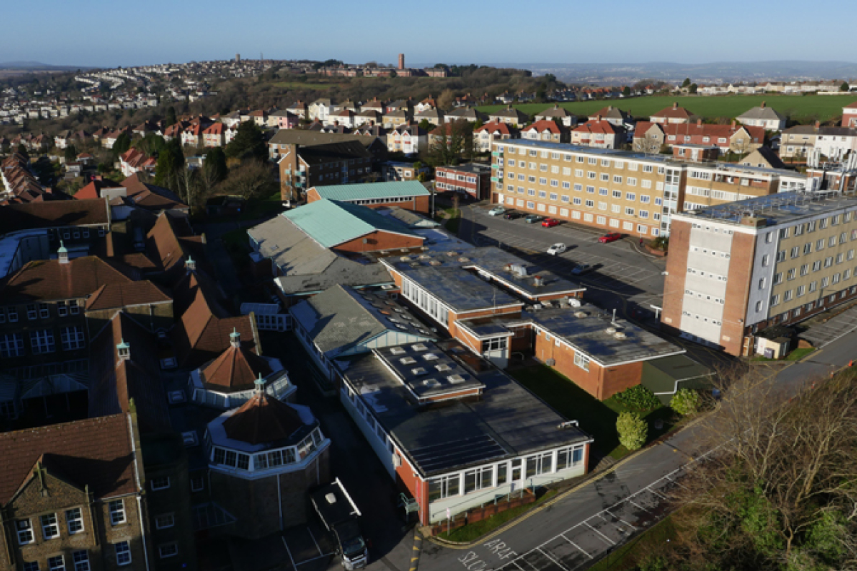 Townhill Campus aerial view, Uplands, Swansea, Cooke & Arkwright