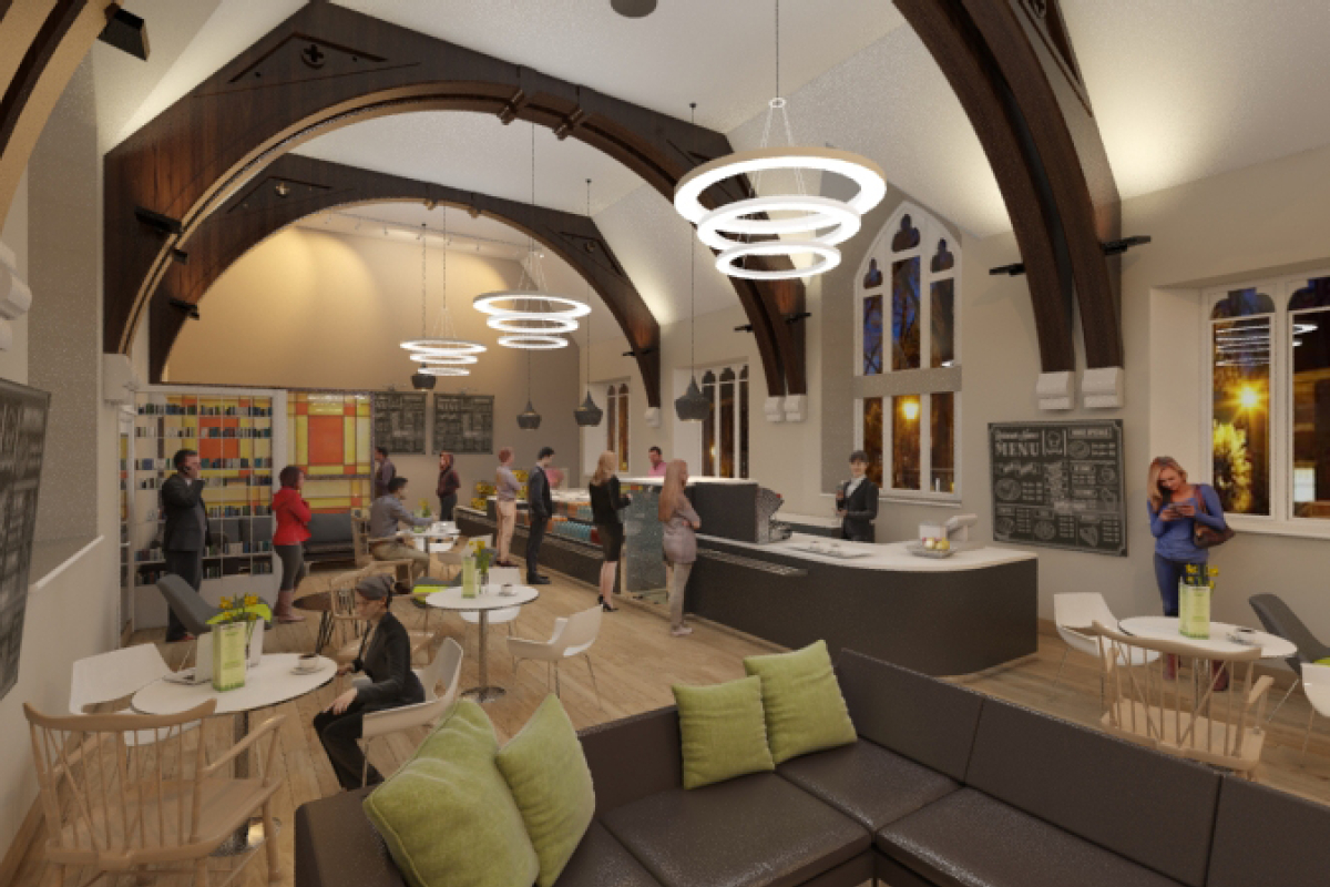 Yr Hen Ysgol Aberystwyth, Artists impression, Interior 1, Cooke & Arkwright